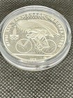 1980 Ussr 10 Roubles Olympic Cycling Silver Coin     Moscow Olympics   900