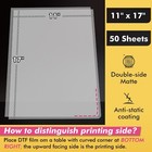 Koala Direct To Film Paper 11x17 Clear Sublimation Paper For Dark Fabric 50ct