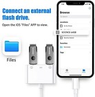 For Iphone To Dual Usb 3 0 Camera Otg Adapter With Charging Port For Ipad