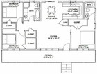 46x24 House - 3 Bedroom 2 Bath - 1 104 Sqft - Pdf Floor Plan - Model 1d