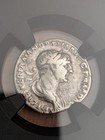 Trajan Caesar 98-117 Ad  Roman Empire Ar Denarius Silver Rare Rome Coin  Ngc Vf 