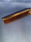 Vintage Folding Pocket Comb  Gold Tone Metal Case