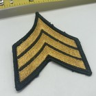 U s  Military Army Sergeant Rank Patch Insignia Chevron Green Gold Yellow X1