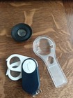 Vintage Lot Of 12 Magnifying Glass Magnifier Glasses 10x  5x Folding Style  