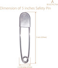 5  Large Safety Pins  Heavy Duty For Sewing  Quilting  Blankets   Crafts  5 Pcs 
