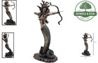 14 1-inch Furious Medusa Bronze Finish Resin Statue - Hand-painted Artistry