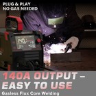 140a Mig Welder 110v  3-in-1 Flux Core lift Tig stick  Large Led Display  Igbt