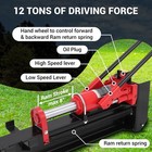 12 Ton Hydraulic Log Splitter Wood Cutter Manual Log Splitter W  Built-in Wheel