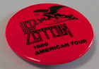 1980 Led Zeppelin American Tour Concert Pinback Button Logo Fan Wear Rock Music