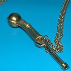 Vintage Brass copper Maritime Boatswain Bosun Whistle W  16  Chain