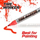Red Rubber Tire Marker Permanent Paint Pen Oil Based Waterproof Motorcycle Car
