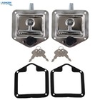 2x Stainless Steel Folding T Handle Lock Latch For Trailer Truck Paddle Tool Box