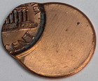 1983 Lincoln Cent Struck 65  Off Center -  Bu Free Shipping