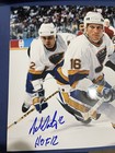 Blues Brett Hull  16 Adam Oates  12 Signed By Both W  Hof Cl 11x14 Holo   Coa   