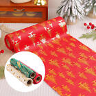 Christmas Gold-stamped Plush Holiday Table Runner Vintage Rectangular Tablecloth