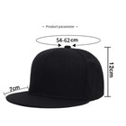 Plain Classic Blank 6 Panel Flat Brim Snapback Army Baseball Cap Visor Hats