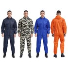 Men Jumpsuit Work Coverall Worker Hooded Costume Dungarees Flame Workwear