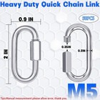 50-pack M5 3 16 Inch Quick Link Chain Connectors  2in Galvanized Thread Quick   