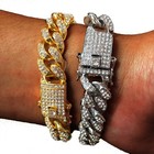 Halukakah Gold rose Gold platinum Plated Cuban Link Chain For Women - Carat -   