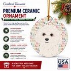 Caroline s Treasures Poodle Toy White Christmas Ceramic Ornament Wdk2236co1