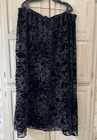 Lane Bryant Black Sheer Floral Overlay Partial Lined Maxi Midi Skirt Size 22 24