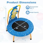 Mini Trampoline W foam Padded Handle And Safety Padded Cover For3 years Old Kids
