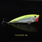 10pcs Popper Fishing Lures Topwater Hard Bait Lifelike Swimbait