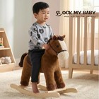 Rocking Horse  Dark Brown Horse Rocker For Toddlers 18m   Plush Ride On Horse   