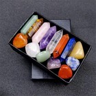 14pcs Chakra Healing Crystals Set Pointed Quartz Stones Meditation Home Decor