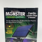 Bell Howell Monster Solar Powered 2-in-1 Flood Light Bug Zapper Motion Activated