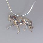 Dressage Horse Jewelry Trot Sterling Silver Pendant Only  Zimmer Equestrian