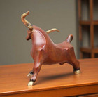 Bronze Sculpture Bull Statue Art Figure Animal Decor Home Botero Modern Wildlife