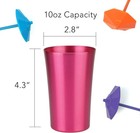 6 Pcs Anodized Aluminum Tumblers Drinking Glasses Vintage Retro Metal Cup New 