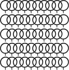 Black Curtain Rings  Metal With Eyelets  50 Pack