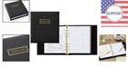 Functional Address Book - Refillable And Tabbed Pages In Charcoal Faux Leather