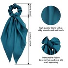 12 Pieces Solid Silky Satin Chiffon Hair Ties With Long Ribbon Bow Tail Hair New