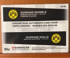 2025-26 Topps Chrome Bundesliga Ousmane Dembele Diallo Orange Dual Auto  25        
