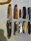 21 Knife Lot Vintage Opinel  Imperial  Schrade  Frost  Buck  Old Ram  Klein More