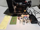 Vtg  1947 Singer Featherweight 221 Sewing Machine Serviced With Acc   Box