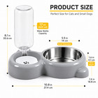 Dog Cat Food Water Bowl Set 2in1 Automatic Water Dispenser Feeder Pet Station