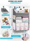 Hanging Diaper Caddy Organizer Crib Organizer   spacious Baby Girl boy Nursery    