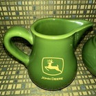 John Deere Heavy Stonewear Cream 4       Sugar Bowl 3     - Excellent - Vintage