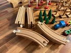 Brio Wooden Train Set Lot Of 67 Misc Vintage Magnetic Engines Cars Plus Extras