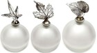Speert Refillable Perfume Bottle Nature Theme Pewter Finish Stopper Palmate Leaf