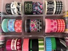 Huge Lot 112 Rolls Decorative Washi Tape Various Sizes Styles Many New   Unused