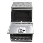 18  L X 25  W X 28  Aluminum Storage Step Saddle Tool Box   Lock For Semi Trucks