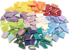 Iridescent Glass Mosaic Tiles For Crafts Bulk 200g Broken Mosaic Glass Pieces   