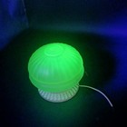 Antique Or Vintage Uranium Vaseline Glass With Ceiling Fixture 3    Fitter