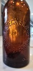 T  Becker   Co Blue Island Ill Applied Blob Top Beer Bottle Amber B   Co Base