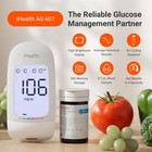Ag-607 Blood Glucose Monitor Kit  100 Strips   Lancets  Easy Use
